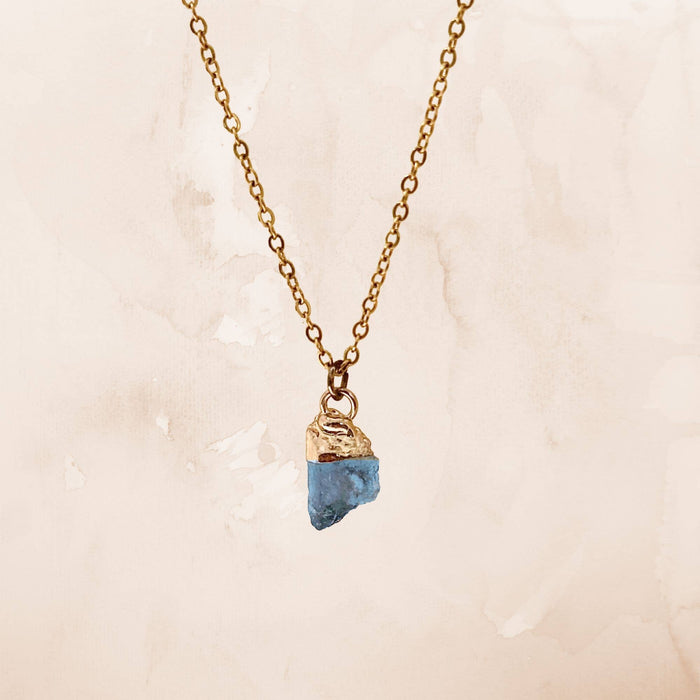 Raw Crystal Necklace - Stainless Steel Spiritual Gift