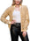 Women's Sparkly Sequin Jacket Glitter Long Sleeves Front Zip