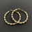 Pearl Metal Beaded Hoop Earrings