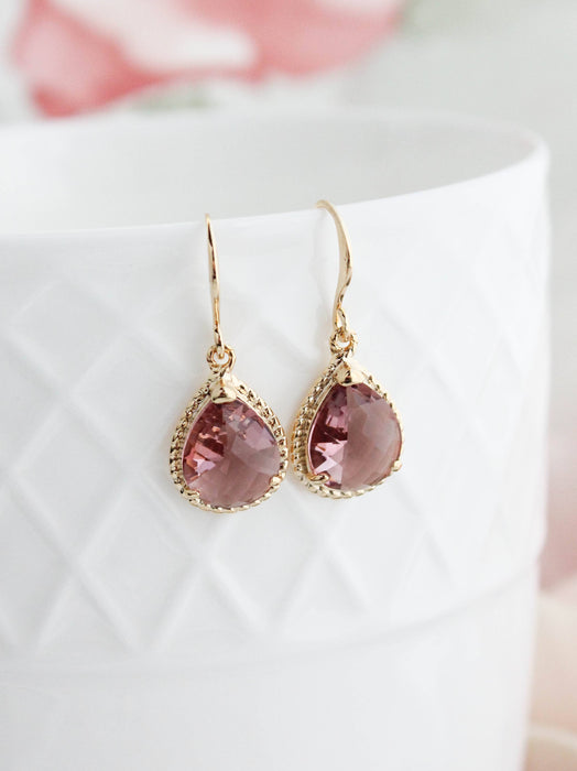 Glass Pear Drop Earrings | Rope Teardrop Earring