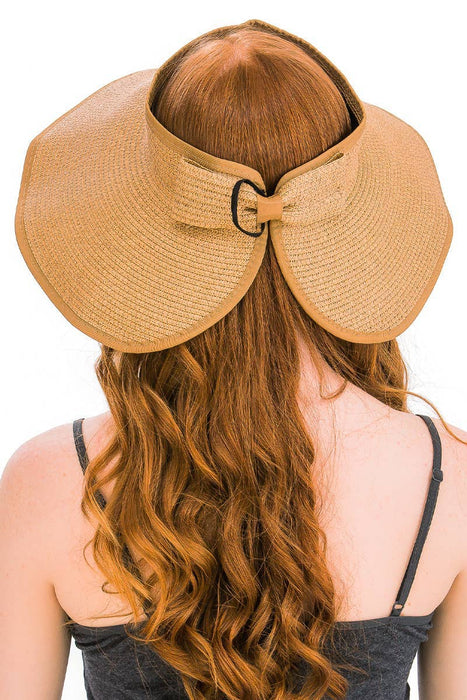 Pack And Go Paper Straw Wide Roll-up Sun Hat