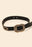 Embroidered Buckle Faux Leather Belt