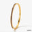 Gold Plated Stainless Steel Zircon Inlay Bracelet Bangle