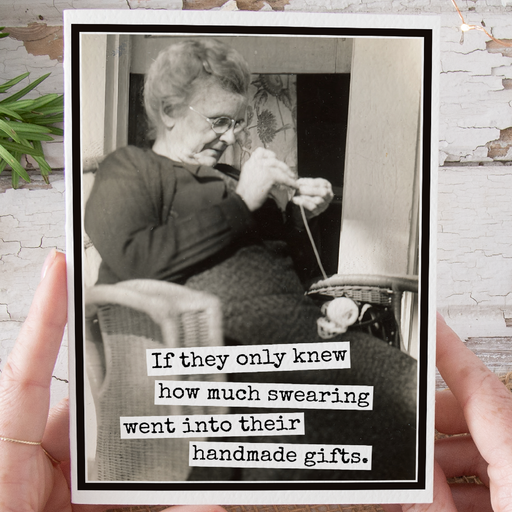 Funny Christmas Card. Swearing Handmade Gifts.
