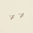 Gold and Silver Cross Stud Earrings