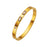 Multi Style 18K Gold Plated Stainless Steel Cuff Bangles-FGS