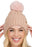 Variegated Cable Knitted Fuzzy Fleece Lined Beanie