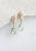 Glass Leaf Earrings | Rhinestone Studs | Gold
