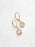 Little Daisy Earrings - Glossy Gold and Opal Glass