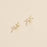 Gold and Silver Cross Stud Earrings