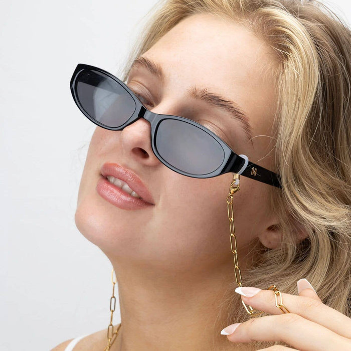 18K Gold PVD Stainless Steel Paperclip Sunglass Chain