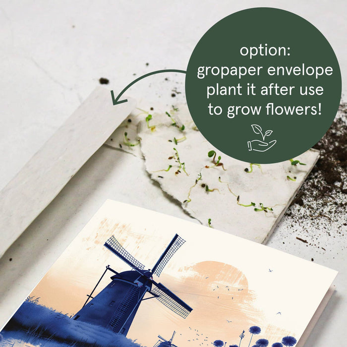 Dutch Windmills | Everyday Greeting Card | Dutch