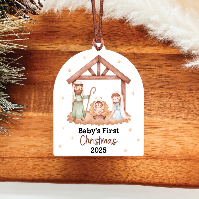 Baby's First Christmas Ornament 2025 | Mary and Joseph