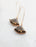 Large Brown Glass Earrings | Long Gold Earrings