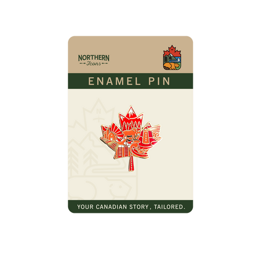Canada Maple Leaf Enamel Pin – Scenic Landmarks and Wildlife Souvenir Gift Lapel Pins
