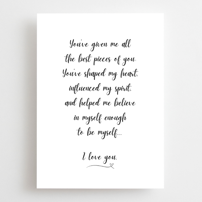 The Lettery Studio - Mother's Day Card - Quote