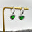 Heart Zircon 18K Golden Stainles Steel Huggie Earrings - FGS