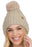 Variegated Cable Knitted Fuzzy Fleece Lined Beanie