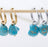 18K Gold PVD Stainless Steel Turquoise Stone Huggie Earrings