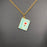 Enamel Book 18K Golden S.Steel Necklace