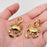 Crab 18k Gold Plated Stainless Steel Huggie Earrings - FGS