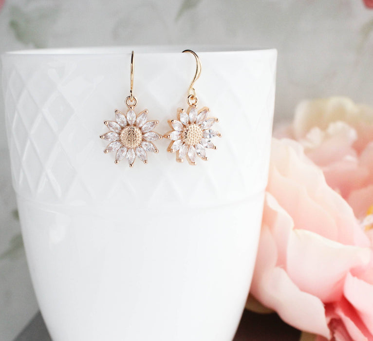 Sunflower Earring | Sparkling Glass Earrings