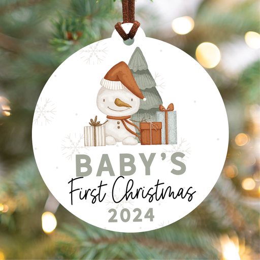 Baby's First Christmas Ornament 2024 | Snowman