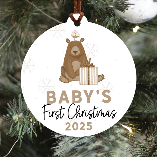 Baby's First Christmas Ornament 2025 | Brown Bear