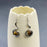 Geometric Dangle Earrings Inlaid with Natural Stone