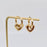 Heart 18K Gold Plated Stainless Steel Huggie Earrings
