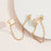 Mother of Pearl Clover Dangle Earrings with Gold Accents