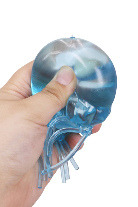 Jellyfish Clear Solid Maltose Putty Filled Squishy - 4 Inch
