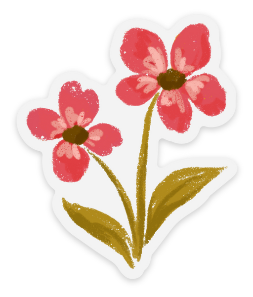 Poppies Sticker 2.2x2.6in