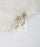 Glass Leaf Post Earrings | Baroque Pearl | Gold or Silver