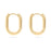 18K Gold PVD Stainless Steel Oval Huggie Earrings