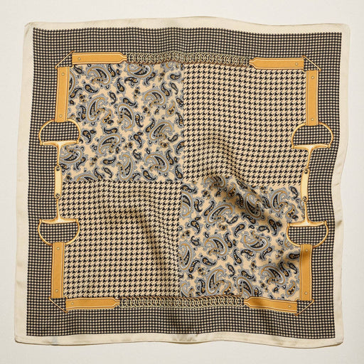 Vintage Chain & Paisley Print Square | Scarf