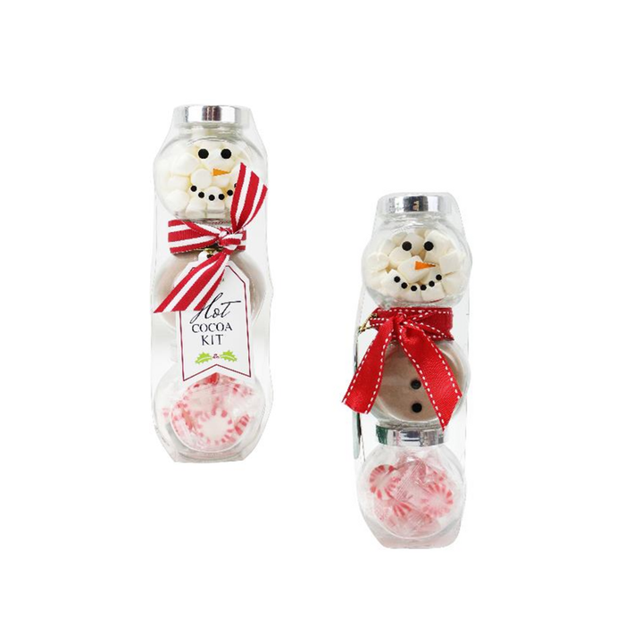 3 Stack Glass Jar - Snowman Cocoa Set