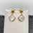 Inlay Shell Charm 18K golden SS Pectinid Post Earrings - FGS