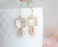 Art Deco Earrings | Square Jewel with Glass Leaf Drop