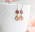 Peach Glass Earrings | Modern Earrings | Dusty Plum Teardrop