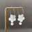 Resin Flower 18K Gold Plated S.Steel hoop Earrings