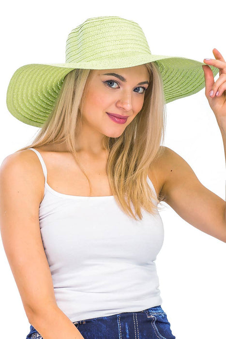 Thin Light-Weight Floppy Straw Beach Sun Hat