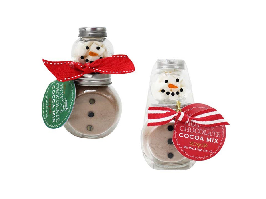 2 Stack Glass Jar - Snowman Cocoa Set