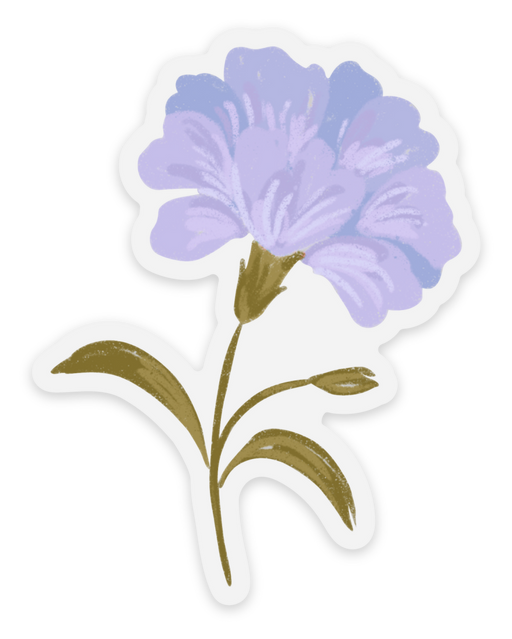 Lilac Carnation Sticker 2.3x3in