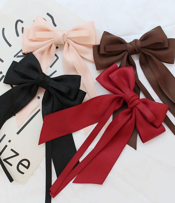 Hair bow: Peach / One size