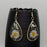 Chrysanthemum Dried Flower Drop Shaped Dangle Earrings