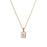 Mio Queena - Square Initial 18K Gold-plated Stainless Steel Necklace: Golden T (including chain)