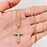 Stainless Steel Inlaid Zircon Cross Pendant Necklace - FGS
