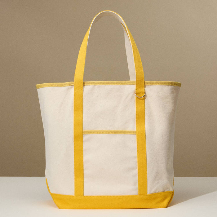 Ecofriendly Cotton Canvas Carry Tote with Charm Holder
