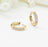 14K Gold Filled PLUS CZ Stone Huggie Earrings